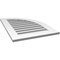 Ekena Millwork Quarter Round Top Right Surface Mount PVC Gable Vent w/ 3-1/2"W x 1"P Standard Frame, 22"W x 32"H GVPQR22X3201SF - alternate 2